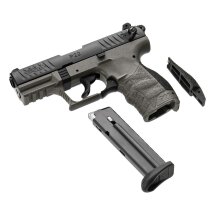 SET Walther P22Q Schreckschuss Pistole Meteor Gray 9 mm P.A.K. (P18) + 50 Platzpatronen 9 mm P.A.K.