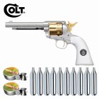 SET Colt Single Action Army® SAA .45 - 5.5" Co2-Revolver Smoke Wagon Kaliber 4,5 mm Diabolo (P18)