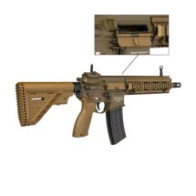 Modell II. Wahl - Heckler & Koch HK416 A5 Grünbraun Vollmetall Softair-Gewehr Kaliber 6 mm BB Gas Blowback (P18)