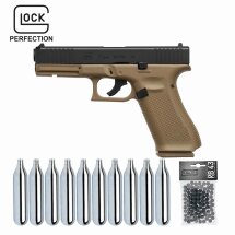 Glock 17 Gen5 T4E Defense Training Marker cal .43 French Army Edition Blowback (P18) + Rubberballs T4E 100 Stück