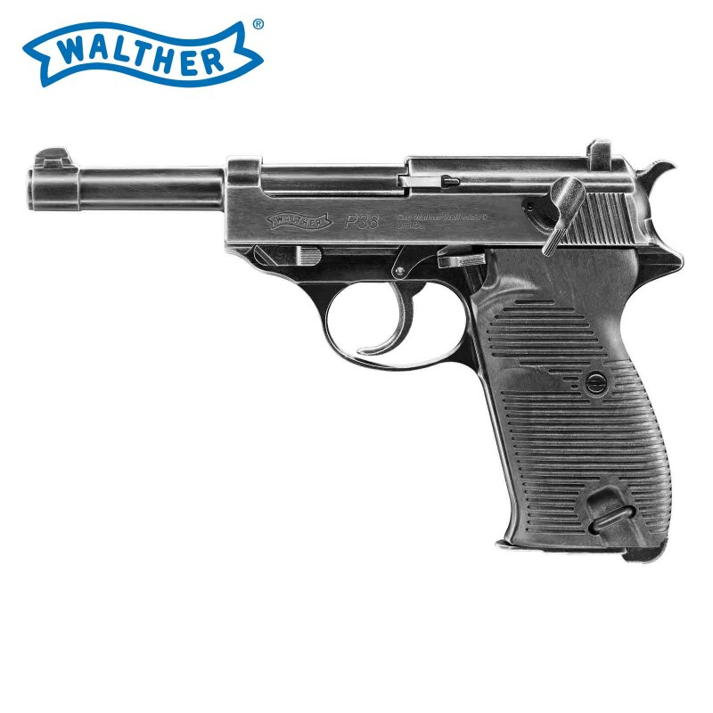 Modell II. Wahl - Walther P38 Legendary Co2-Pistole Blow Back Kaliber 4,5 mm Stahl BB (P18)