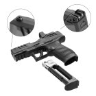 Komplettset Walther PDP Compact 4" Optics Ready Softair-Co2-Pistole Schwarz Kaliber 6 mm BB Blowback (P18) + Umarex RDS 8 Leuchtpunktvisier