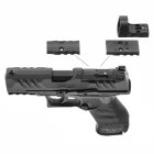 Komplettset Walther PDP Compact 4" Optics Ready Softair-Co2-Pistole Schwarz Kaliber 6 mm BB Blowback (P18) + Umarex RDS 8 Leuchtpunktvisier