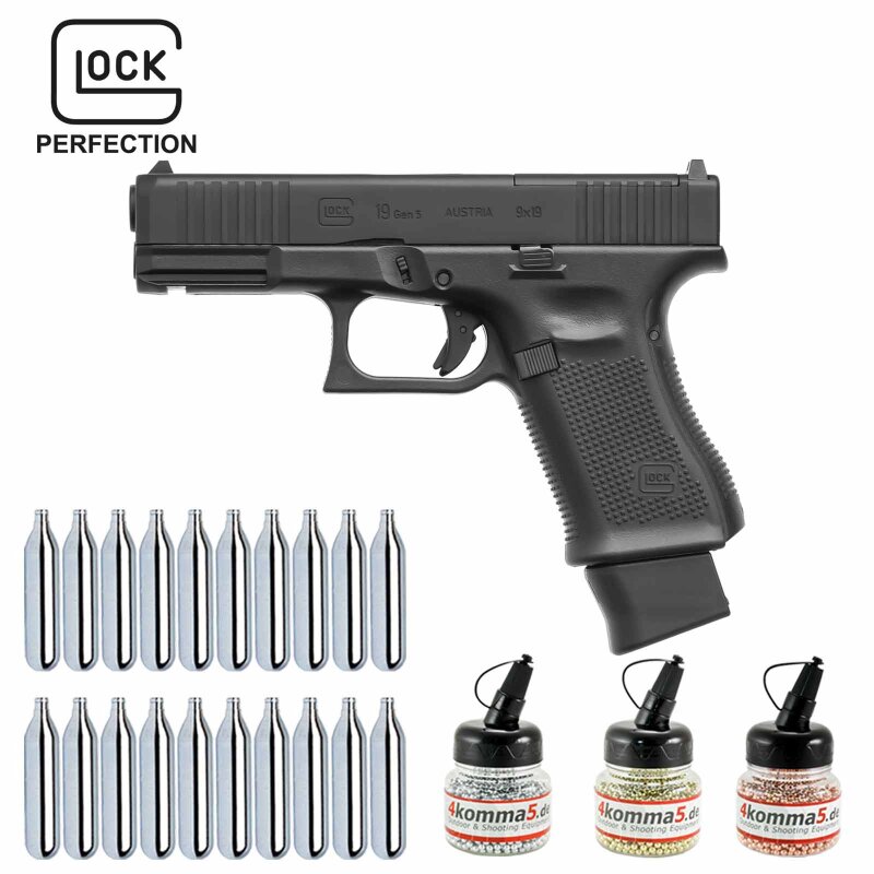 Superset Umarex Glock 19 Gen5 MOS Co2-Pistole Kaliber 4,5 mm Stahl BB (P18)