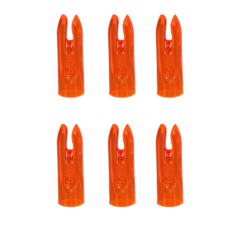 6-er Pack Arizona Plastinock 9/32" Klebenocken Flu Orange