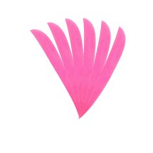 6-er Pack Trueflight Naturfedern Parabol 4" Pink