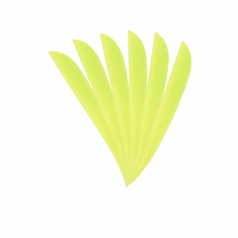 6-er Pack Trueflight Naturfedern Parabol 3" Chartreuse