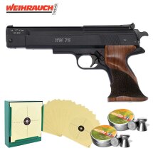 SET Luftpistolenset Weihrauch HW75 4,5 mm (P18) + 1000...